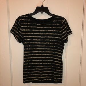 Jcrew gold striped T-shirt